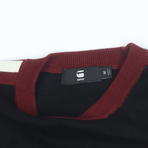 G-Star RAW Women's Black Crew Neck Cotton Jumper Size M