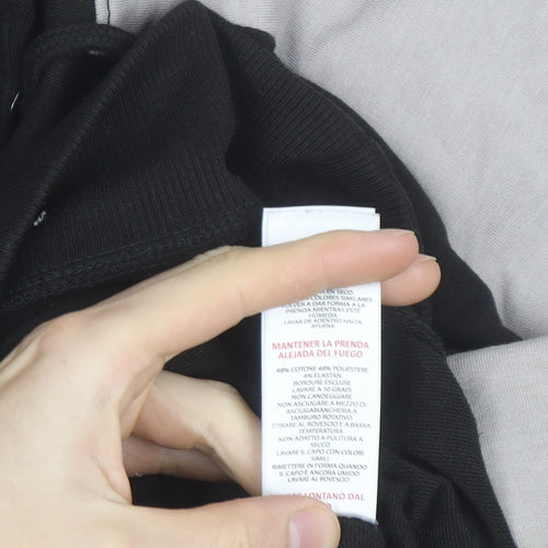 boohooMAN Men’s Black Grey Pullover Hoodie Size M Regular Fit