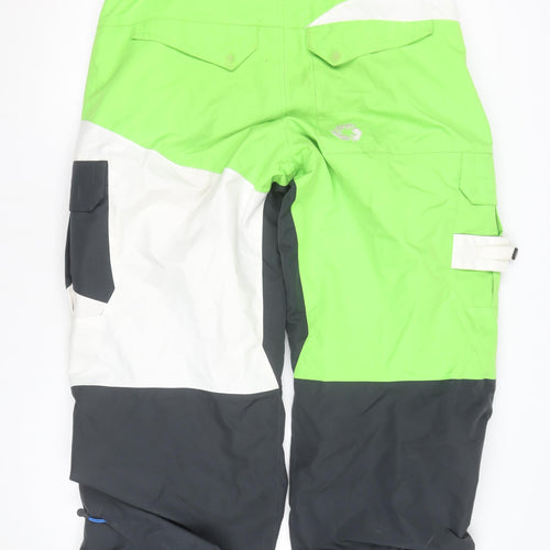 Picture Organic Clothing Mens Green Black Ski Snow Pants L Waterproof
