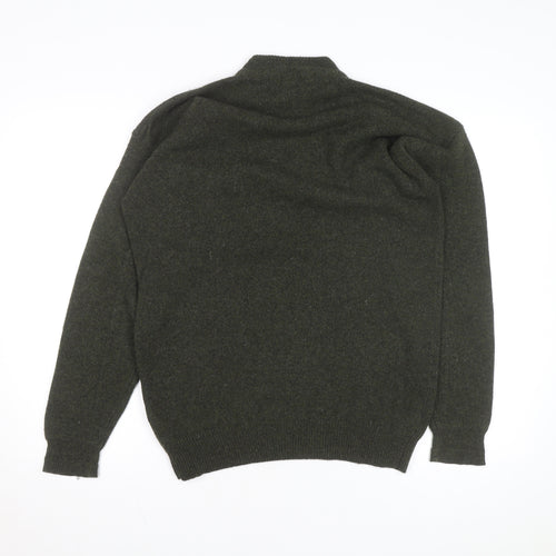 Britches Men’s Green Wool Mock Neck Pullover Jumper Size L