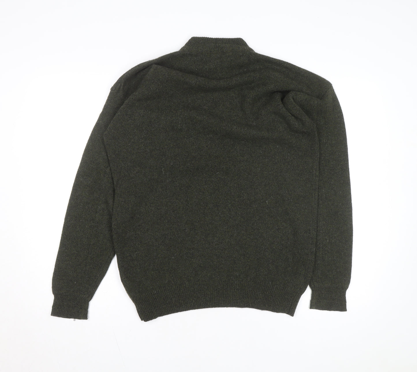 Britches Men’s Green Wool Mock Neck Pullover Jumper Size L