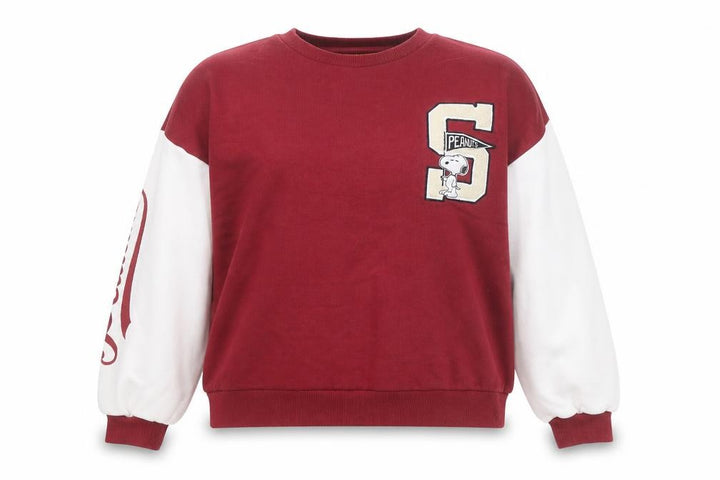 Pull&Bear Womens Red Peanuts Snoopy Sweatshirt Size Small