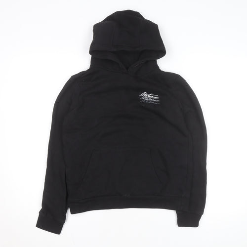 Métissier Paris Men's Black Pullover Hoodie Size L Fleece Logo Sweatshirt