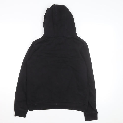 Métissier Paris Men's Black Pullover Hoodie Size L Fleece Logo Sweatshirt