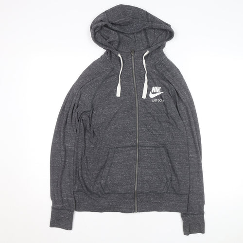 Nike Men's Grey Full Zip Hoodie Size M Regular Fit Sportswear