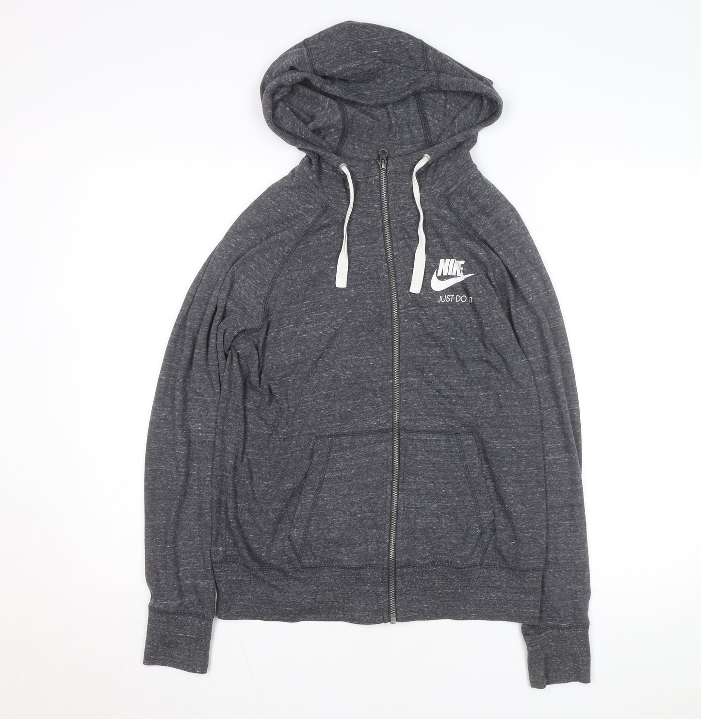Nike Men's Grey Full Zip Hoodie Size M Regular Fit Sportswear