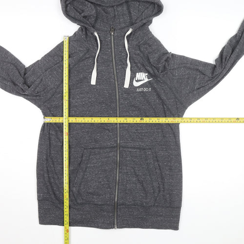 Nike Men's Grey Full Zip Hoodie Size M Regular Fit Sportswear