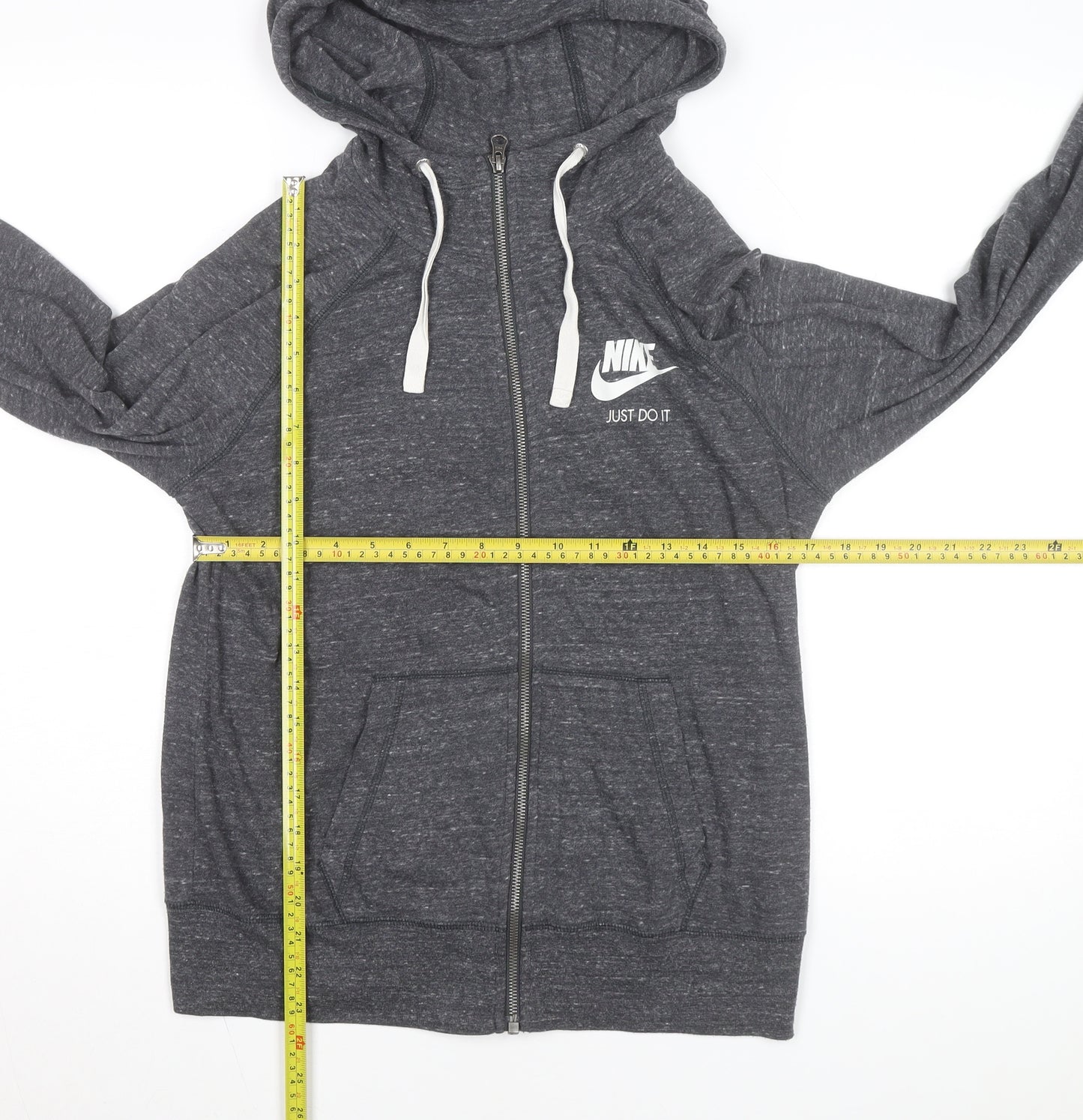 Nike Men's Grey Full Zip Hoodie Size M Regular Fit Sportswear