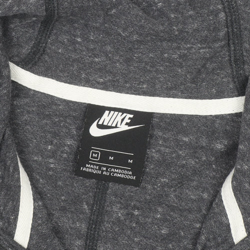 Nike Men's Grey Full Zip Hoodie Size M Regular Fit Sportswear