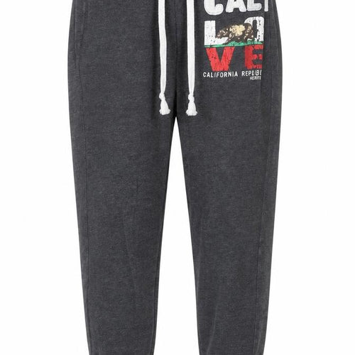 Fishbone Mens Grey Jogger Sweatpants Size M California Print
