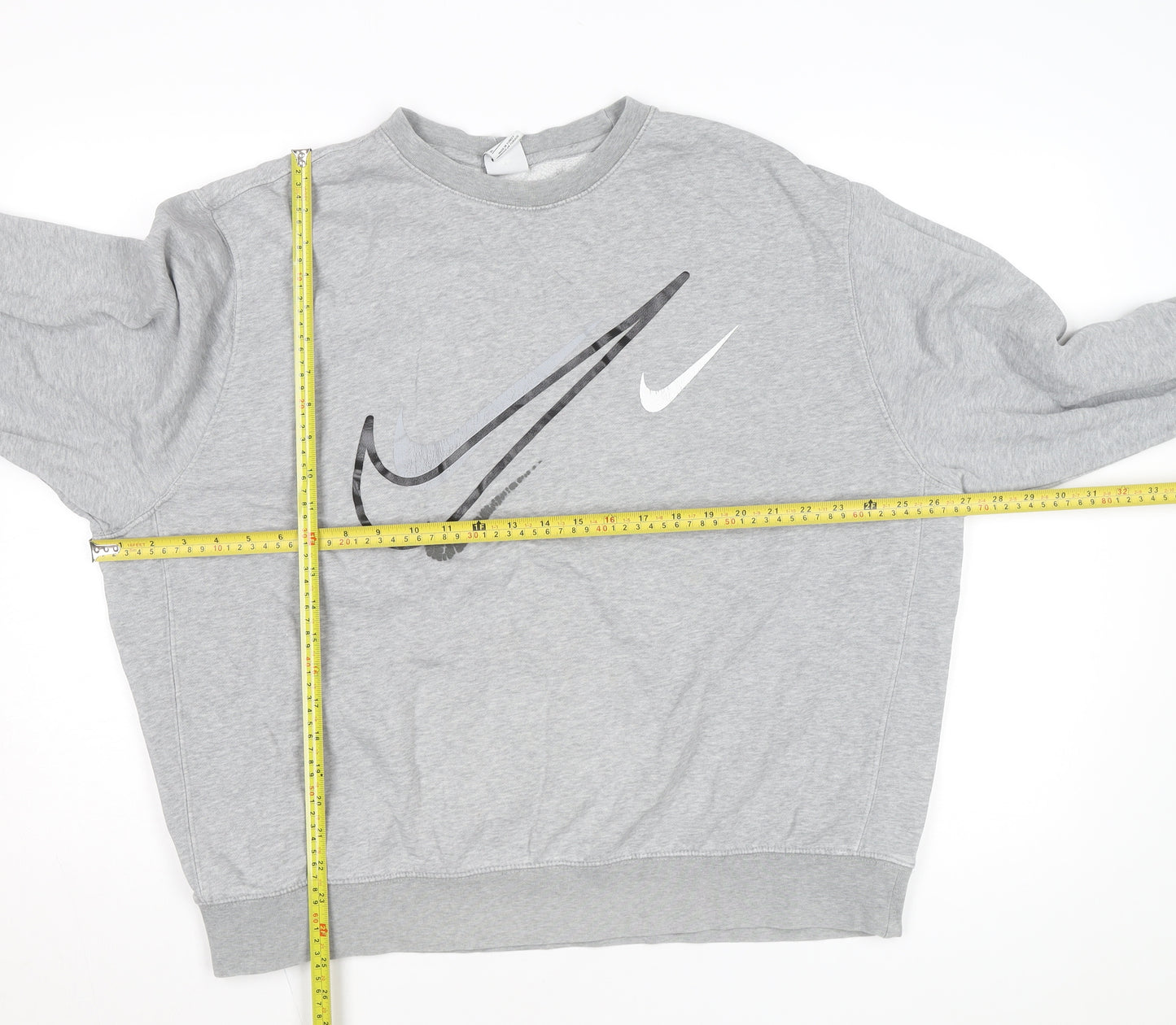 Nike Men's Grey XL Pullover Crew Neck Sweatshirt with Logo