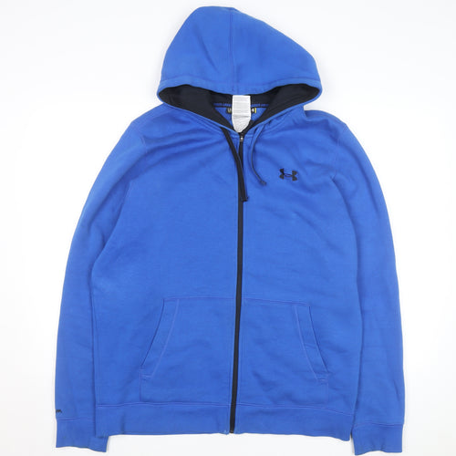 Under Armour Men's Blue Full Zip Hoodie Size L Relaxed Fit