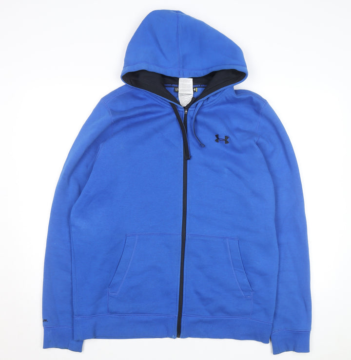 Under Armour Men's Blue Full Zip Hoodie Size L Relaxed Fit