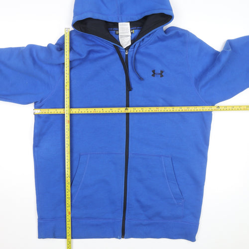 Under Armour Men's Blue Full Zip Hoodie Size L Relaxed Fit