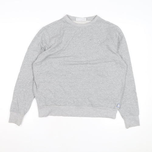 FILA Men's Grey Crew Neck Regular Fit Sweatshirt M