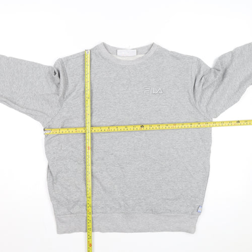 FILA Men's Grey Crew Neck Regular Fit Sweatshirt M