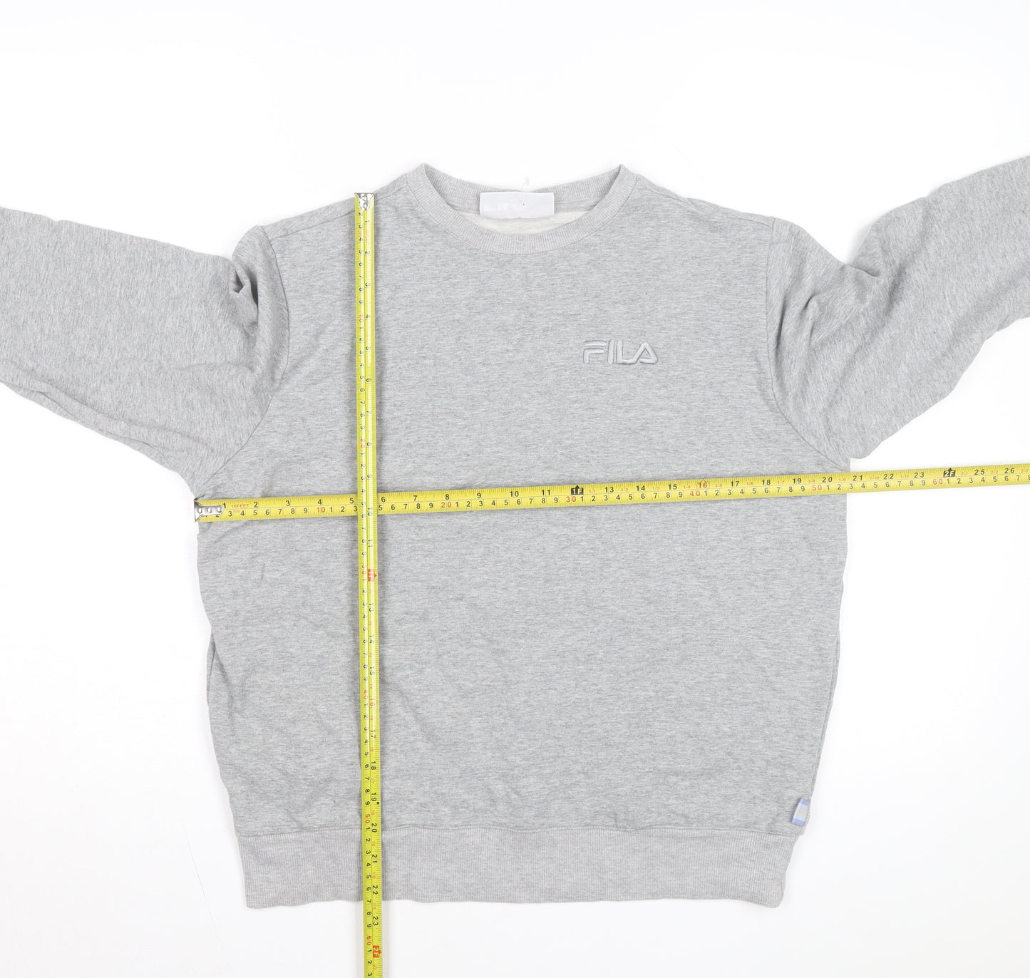 FILA Men's Grey Crew Neck Regular Fit Sweatshirt M