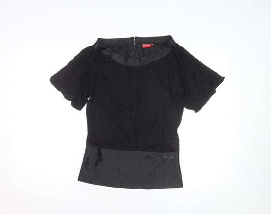 Firetrap Women's Black Short Sleeve Boat Neck Blouse Size S
