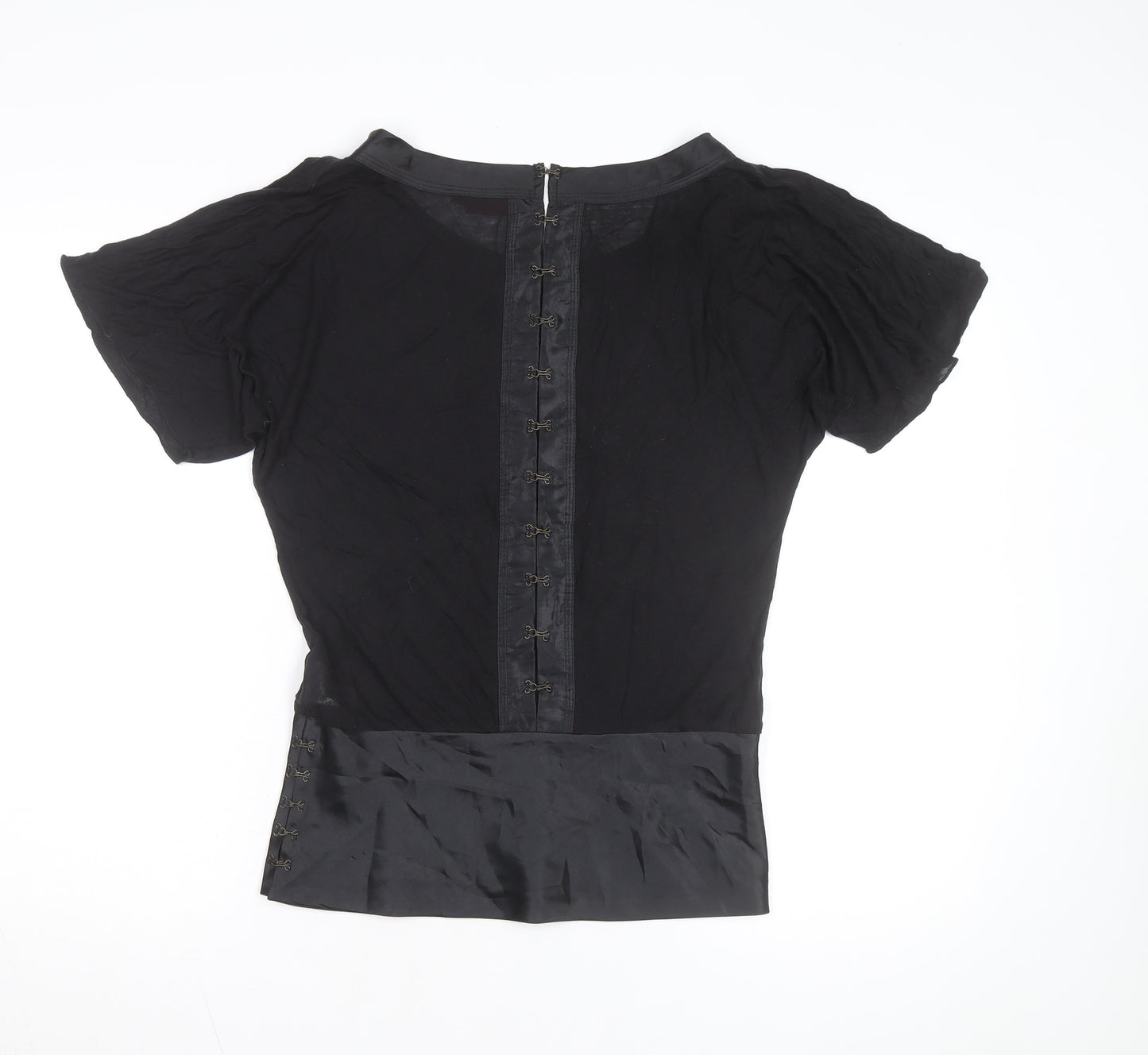Firetrap Women's Black Short Sleeve Boat Neck Blouse Size S