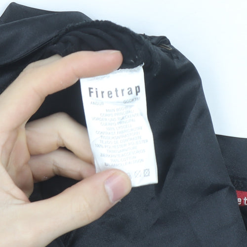 Firetrap Women's Black Short Sleeve Boat Neck Blouse Size S