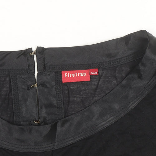 Firetrap Women's Black Short Sleeve Boat Neck Blouse Size S