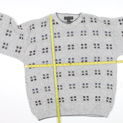 Liberty Sweaters Men's Grey XL Cotton Knit Pullover Jumper