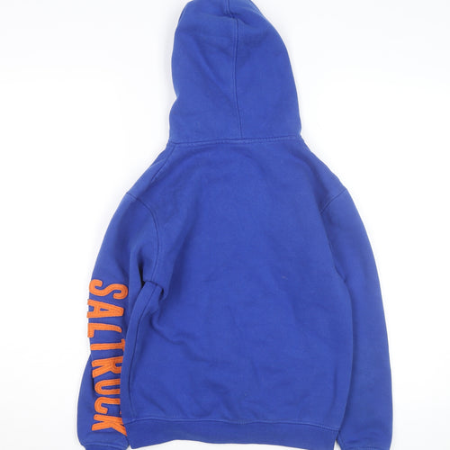 Saltrock Boys Blue Full Zip Hoodie 7-8 Years Cotton Blend Casual