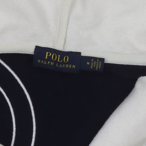 Polo Ralph Lauren Women White Track Jacket M Hooded Full Zip Sweat