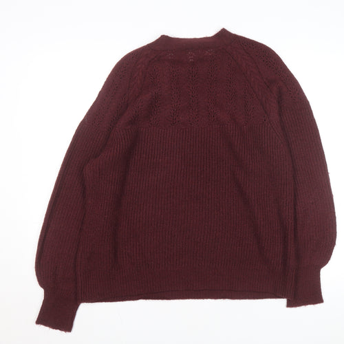 Love & Roses Women’s Red Bow Neck Knit Jumper Size 16