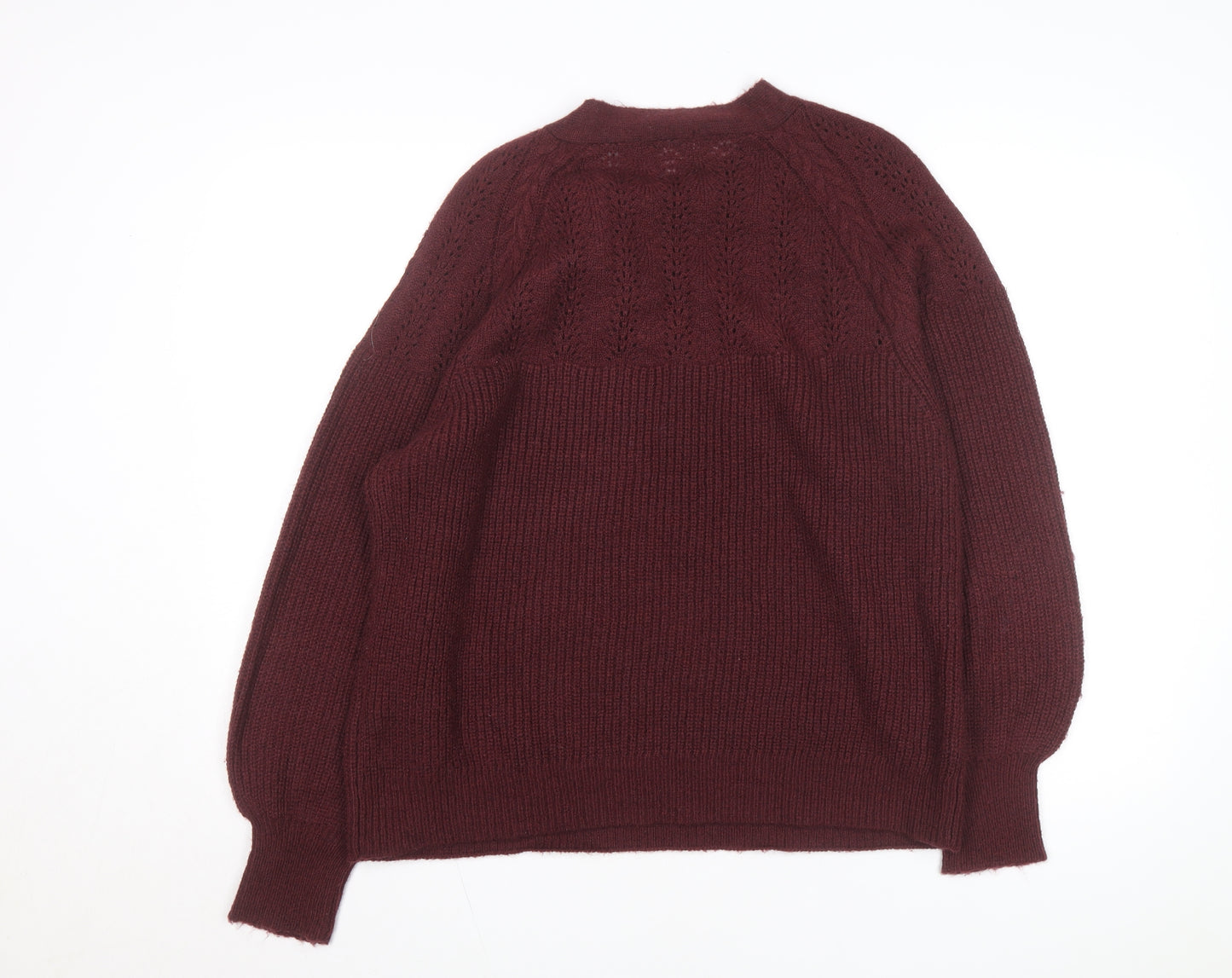 Love & Roses Women’s Red Bow Neck Knit Jumper Size 16