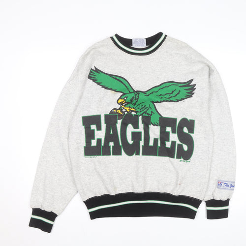 The Game Men's Grey Eagles Graphic Pullover Sweatshirt Size M