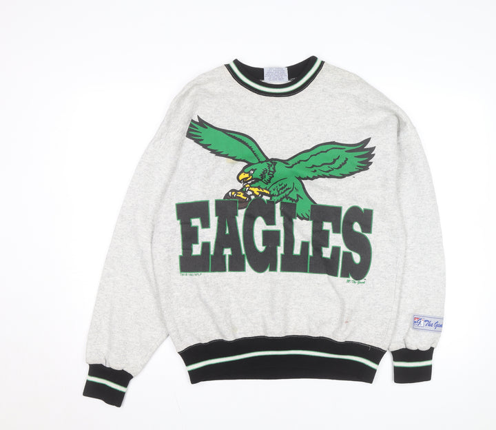 The Game Men's Grey Eagles Graphic Pullover Sweatshirt Size M