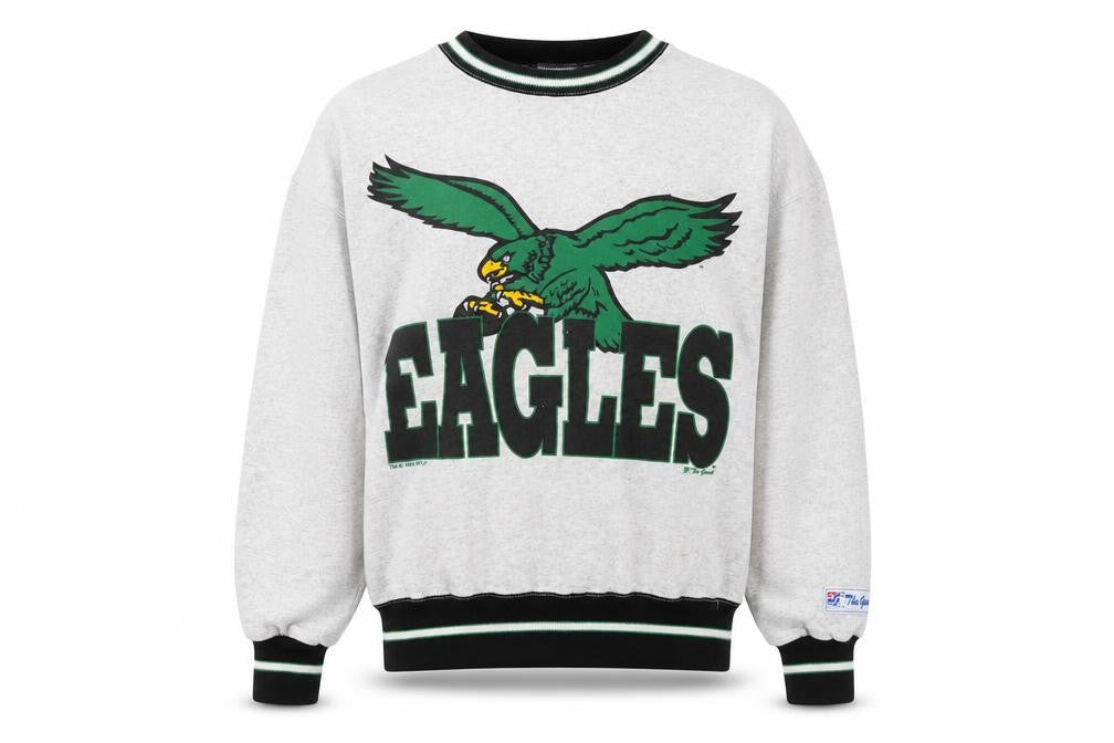 Front view of The Game Men's Grey Eagles Graphic Pullover Sweatshirt, size M