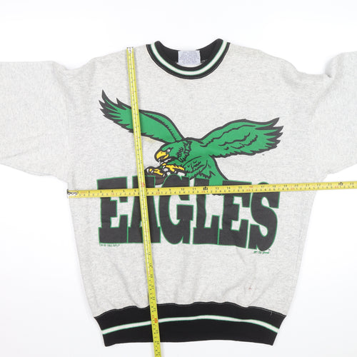 The Game Men's Grey Eagles Graphic Pullover Sweatshirt Size M