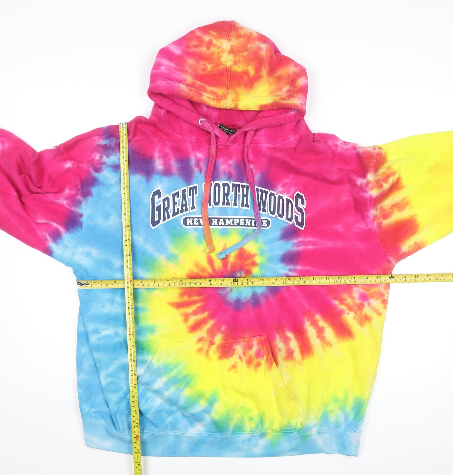 Isaac's Designs Sports Women's Multicoloured Tie-Dye Pullover Hoodie XL