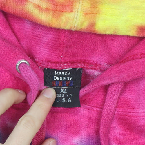 Isaac's Designs Sports Women's Multicoloured Tie-Dye Pullover Hoodie XL