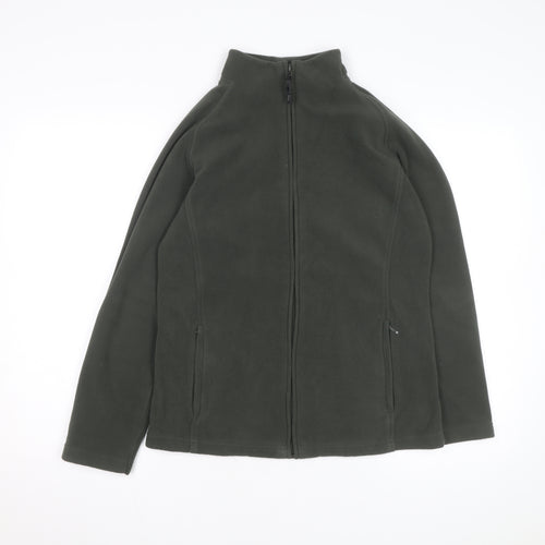 nx Women's Green Fleece Full Zip Jacket UK 14 Regular Fit