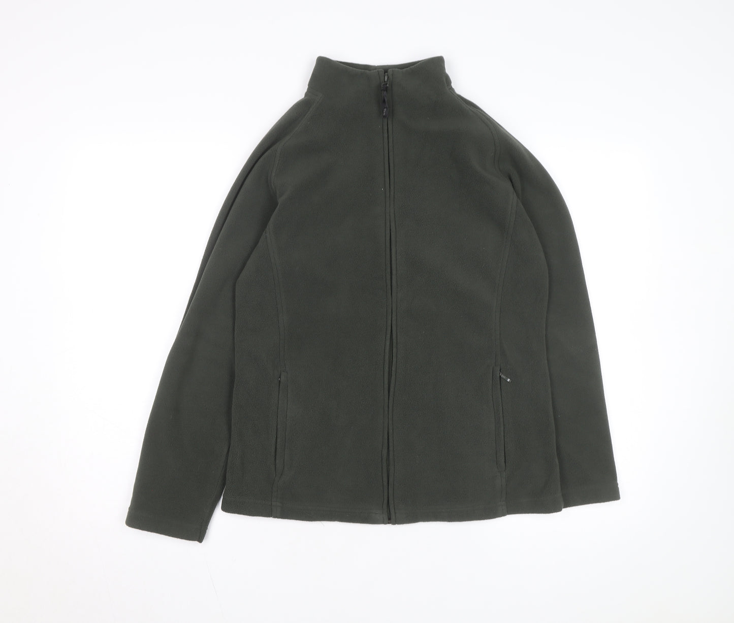 nx Women's Green Fleece Full Zip Jacket UK 14 Regular Fit