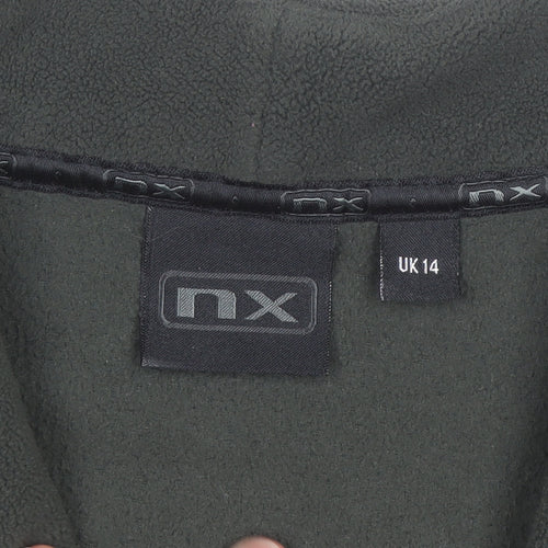 nx Women's Green Fleece Full Zip Jacket UK 14 Regular Fit