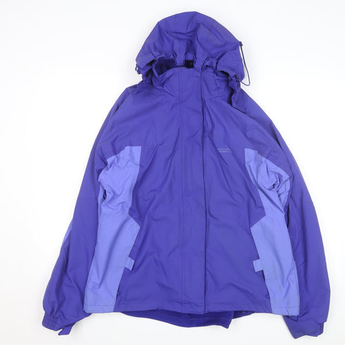 Mountain Warehouse Womens Purple Waterproof Hooded Parka Jacket Size 16