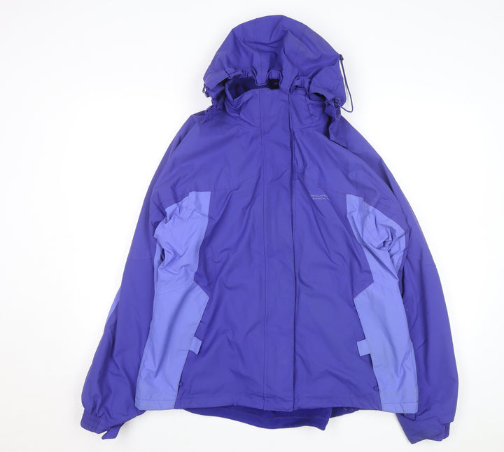Mountain Warehouse Womens Purple Waterproof Hooded Parka Jacket Size 16