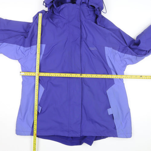 Mountain Warehouse Womens Purple Waterproof Hooded Parka Jacket Size 16