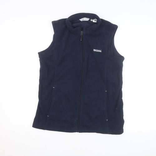 Regatta Women's Blue Fleece Sleeveless Basic Jacket Size 8