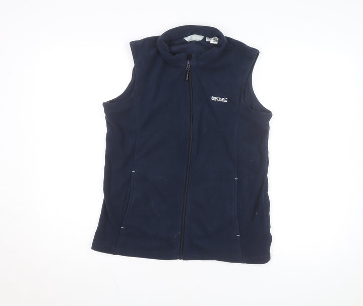 Regatta Women's Blue Fleece Sleeveless Basic Jacket Size 8