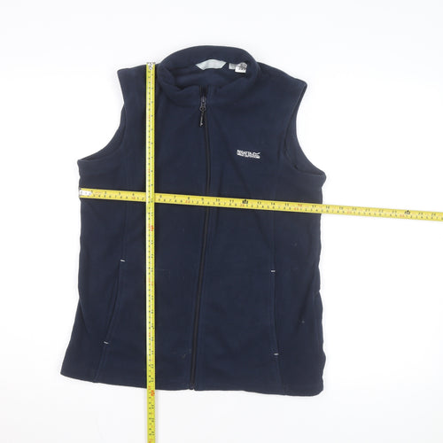 Regatta Women's Blue Fleece Sleeveless Basic Jacket Size 8