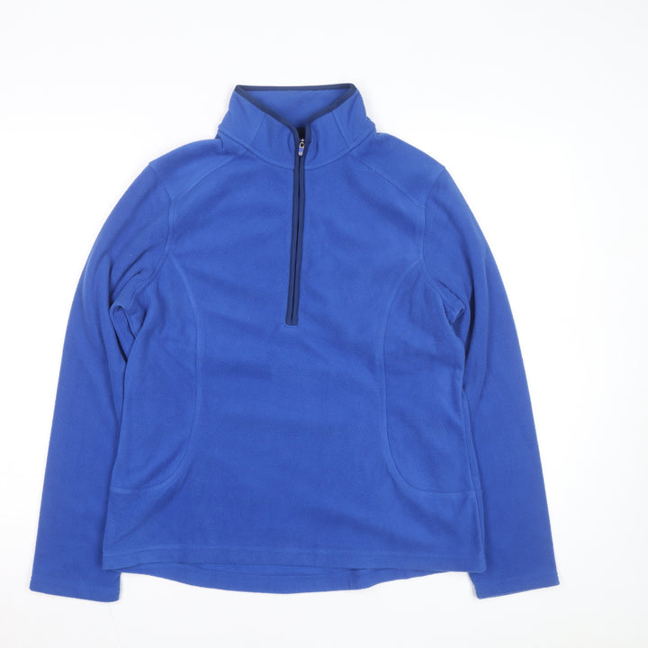 Lands' End Women's Blue Fleece 1/2 Zip Basic Jacket Size M Regular