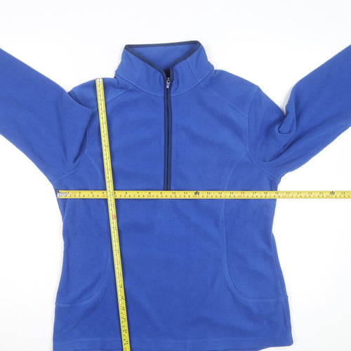 Lands' End Women's Blue Fleece 1/2 Zip Basic Jacket Size M Regular