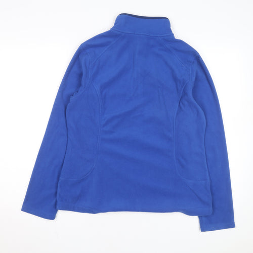 Lands' End Women's Blue Fleece 1/2 Zip Basic Jacket Size M Regular