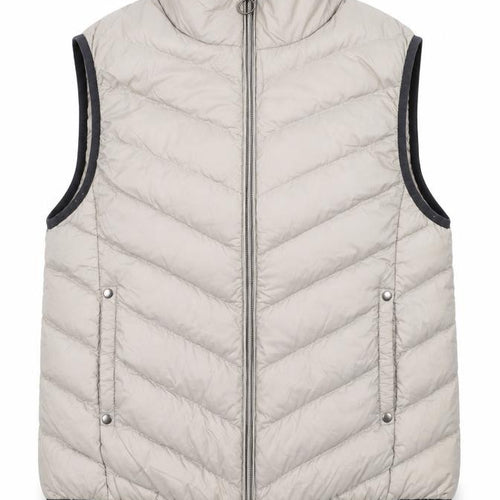 Fransa Women’s Beige Quilted Puffer Waistcoat Size M