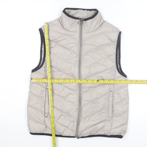 Fransa Women’s Beige Quilted Puffer Waistcoat Size M